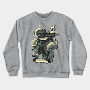 Jesus Skates Grey Crewneck Sweatshirt